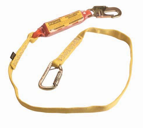 Features include; captive locking carabiner for tie-back or FEATURES: Dual Layer Design Cut resistant tubular webbing Contrasting layer colors Captive self-locking carabiner(s) Locking snaphook Solid