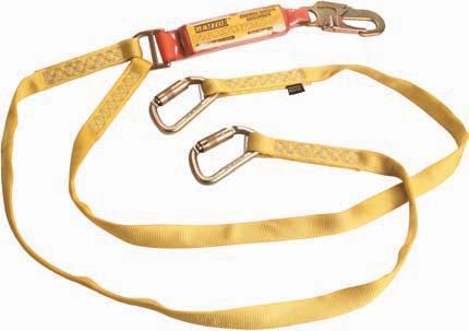 LANYARDS HARNESSES & LIFELINES & BELTS SINGLE LEG LANYARD Soft-pack energy absorber with tie-back lanyard. TB1101L4 4 ft. length TB1101L6 6 ft. length TB1101L10 10 ft.