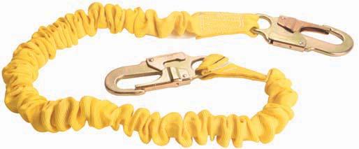 length D11EL SERIES * order two (2) for 100% tie- off 100% TIE-OFF STRETCH DECELERATOR LANYARD Includes two (2) elasticized energy absorbing