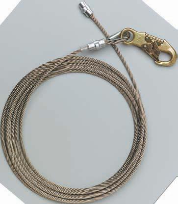 When using the Model # VW655 vertical rope grab for wire rope lifelines, an energy absorbing lanyard must be used.