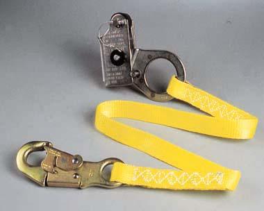 The unit s controlled, shock-absorbing action eliminates the need for an energy absorber lanyard.