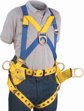strap Chest strap retainers with snaphook holder 855 as shown 855H with hip D-rings on back pad 859 as shown 859H with hip D-rings 855 SERIES 859 SERIES TOWER CLIMBING For tower erection &