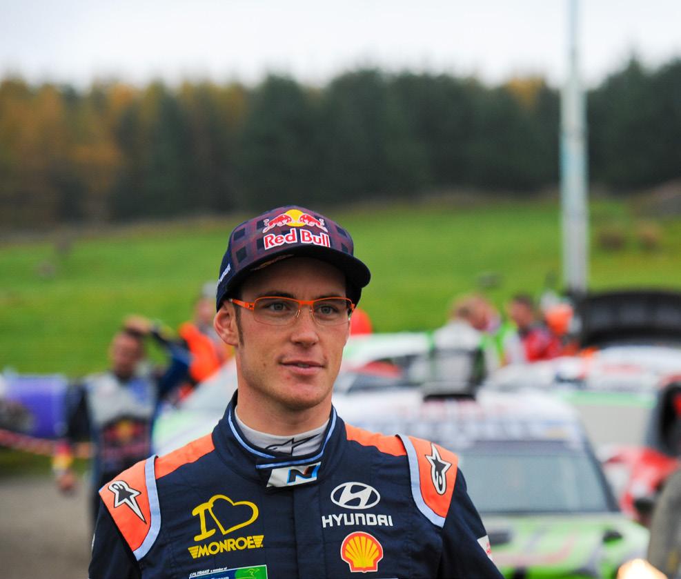 THIERRY NEUVILLE HYUNDAI MOTORSPORT Despite suffering the setback of a noscore during the ADAC Rallye Deutschland earlier this year, Belgian driver Neuville is still hopeful of a championship win.