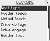Commissioning Dockside settings If the autopilot has no rudder feedback unit installed refer to Virtual Rudder Feedback on page 80-83.