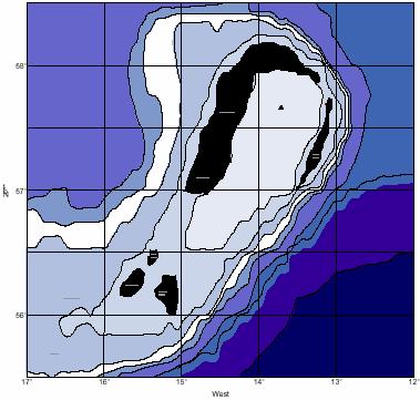ICES WGNSDS report 2006 7 Figure 1.4. The distribution of coral reefs on Rockall Bank from fishermen s records (J. Hall- Spencer, pers comm.).