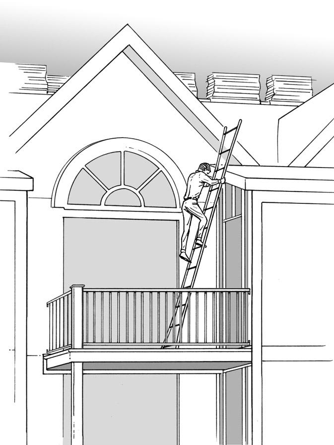 Roof Access by ladder Interior access