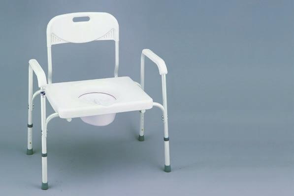 required Nonskid suction tips Durable aluminum frame Height adjustment 18" - 22" Seat dimensions 16" d x 26" w Overall dimensions 21" d x 30"