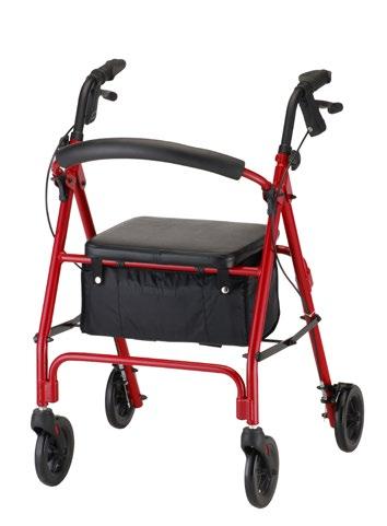 Rolling Walkers Vibe Petite - 4237Rd The Vibe Petite is the lightest 4-wheeled walker available with hand brakes.