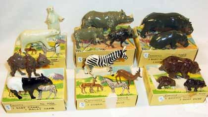 Britains: Set # 9011 Britains Zoo Collection Comprising 1 giant Panda and 2 baby pandas in original box (E, chip.