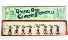 Estimate $150-$200 Lot 3156 Britains Set #114 Cameron Highlanders Pre-War with Original Box. 8 Pieces.