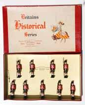 Estimate $60-$80 Lot 3174 Britains Set #182 11th Hussars Dismounted With Original Box. Post War.