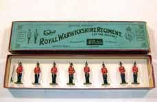 Estimate $130-200 Lot 2146 Britains: Set # 141 Infanterie de Ligne, Early Pre-War 8 marching at the slope, in original illustrated Whisstock box (E+,