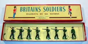 Estimate $200-300 Lot 2158 Britains: Post War Set # 2031 Set of Australian Army Infantry, in battle dress, marching