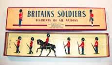 Estimate $150-250 Lot 2197 Britains: Pre-War Set # 2418 Chinese Infantry In green, red and blue,