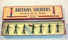 ) Estimate $200-300 Lot 2209 Britains: Set# 1858 British Infantry 7 Infantry and one officer, full