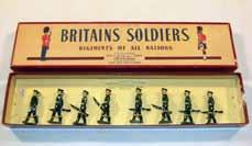 Estimate $100-300 Lot 2351 Britains: Set # 35 Royal Marines, Loose 7 marching at the slope, 1 officer