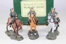 Lot 1037 King and Country WWII GC05/6/7 A&B German Cavalry Mounted