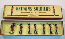 Estimate $80-120 Lot 2441 Britains: Set # 75 The Scots Guards With officer and Piper, loose