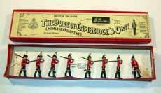 Lot 2452 Britains: Set # 76 Middlesex Regiment 7 marching at the slope with 1 officer in