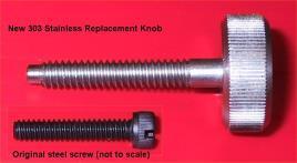 95 RPS - Speed screws to replace the slotted screw that is used to secure your Large SS Harris bipod to your rifle - no more screw driver! + gst $19.95 Large Blue $13.50 Small SS $15.