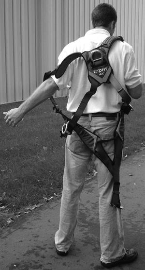 Figure 11 - onning the ExoFit NEX Vest Style Full ody Harness Step 1 Step 2 Step 3