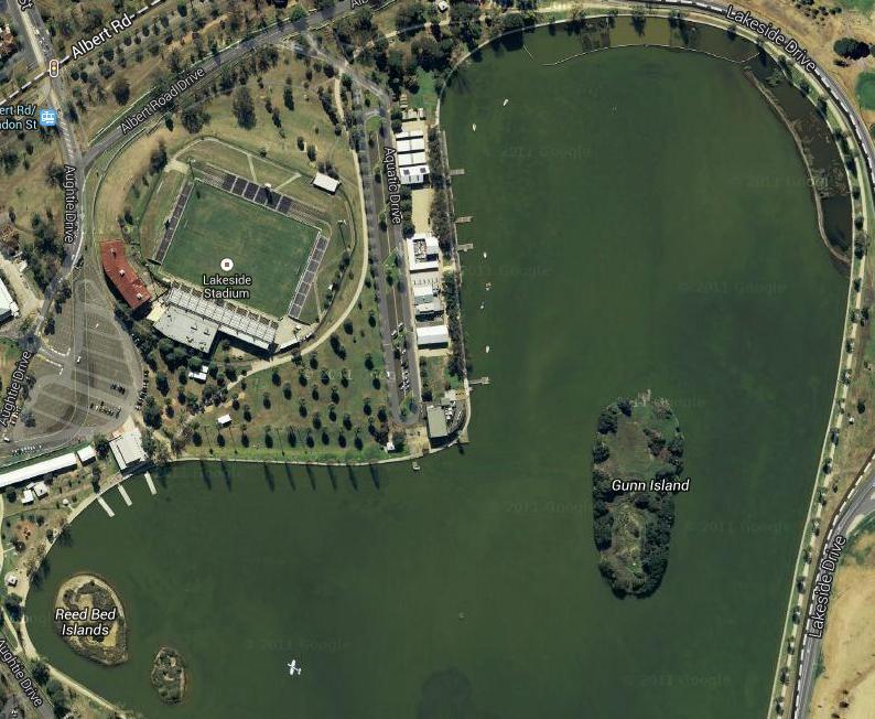 not within the scope of the project budget. Figure 1-3 - This close up satellite image of Albert Park Lake is of the test area located at the northern end of the lake.