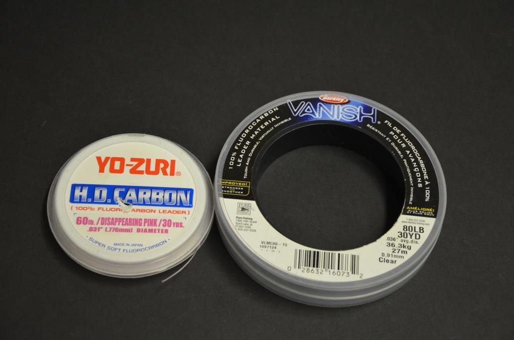 Leader Material Fluorocarbon leaders far out-perform monofilament.
