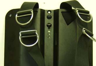 KISS WING HARNESS The KISS Explorer front plate is designed to work as a back plate; slots have been cut for a standard webbing harness.