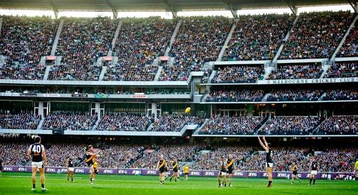 AFL ANNUAL REPORT 2013 COMMERCIAL OPERATIONS DARREN BIRCH 70 Richmond and Carlton attracted huge crowds in 2013, highlighted by a record attendance of 94,690 for the first elimination final at the