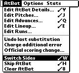 positions. Once you enter defensive positions, the Cancel Out button will change to Finish Fielders. When you finish entering defensive positions, press Finish Fielders.