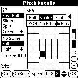 Pitch Charting (ScorePAD Deluxe only) Pitch Details Dialog To perform pitch charting in ScorePAD you must set the Pitch Detail preference in the GSP view. 1.
