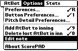 Edit Note (Deluxe Version Only) Allows you to enter any additional information to any at-bat during a game.