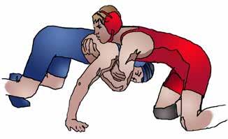 (7-1-5d) This headlock is illegal because the arm is not encircled.