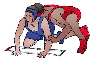 Starting Position Legal Illegal Legal Legal Neutral Starting Position (5-19-4) Both wrestlers must have one foot on the green or