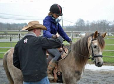 with Stuart Rybak. Equine Ambassadors, ISAAC and JINX, are two of the most patient and kind teachers at DEFHR.