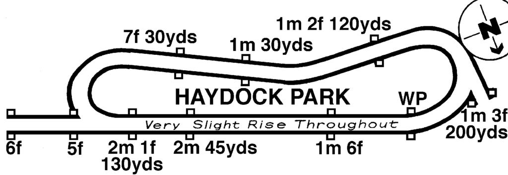 GOODWOOD The Goodwood track consists of a nearly straight six-furlong course, with a triangular right-handed loop circuit.