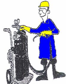When using compressed air tools, the exhausting air should be directed away from the body. Compressed air should never be used near a naked flame.