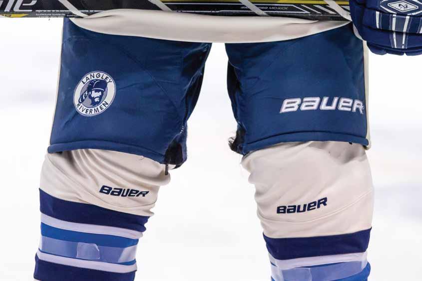 EMBROIDERED TEAM LOGO CUSTOMIZE YOUR TEAM S PANT / SHELL BY ADDING AN EMBROIDERED LOGO TO THE RIGHT LEG BAUER EMBROIDERY COLOR CUSTOMIZE THE BAUER BRANDING ON THE PANT TO MATCH THE TEAM / STRIPING