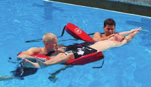 1 The first lifeguard (primary rescuer) provides in-line stabilization. If the victim is facedown, the primary rescuer turns the victim into a face-up position.