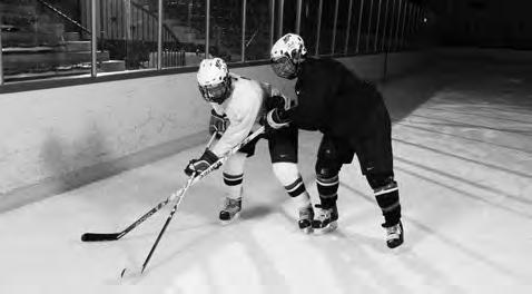 Do not lift the opponent. Keep the stick on the ice.