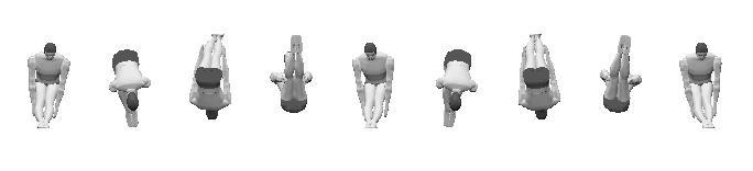 5 Figure 5. During a wobbling somersault the twist oscillates left then right. The second type of motion is the twisting somersault in which the twist is always in the same direction (Figure 6).