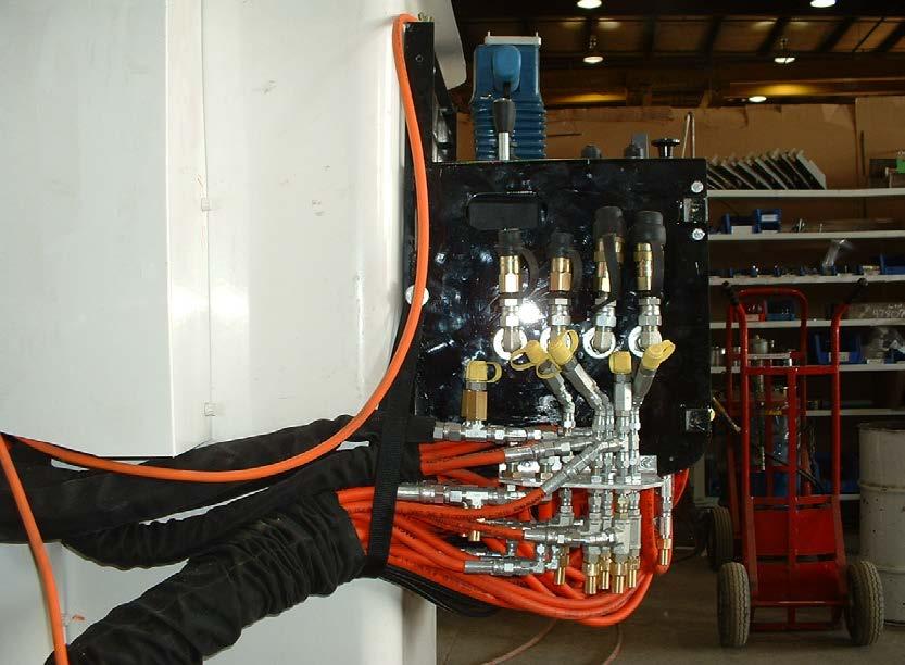 Unit shown with all hoses installed