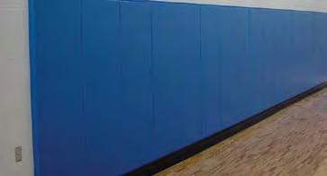 A must behind basketball backstops, in wrestling rooms, or workout areas.