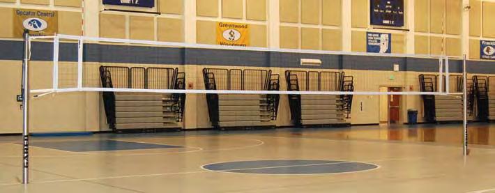 Indoor Volleyball Systems 7300 Libero Master Telescopic System Top-of-the-line, premium volleyball system designed for competition play 4 O.D.