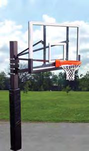GP100 Series: Endurance Playground Basketball Systems See charts for weights, Truck, Class 70, 24 Hour Ship 6 x 6 square steel inground post, approximately 14 tall, with 42 installed in concrete
