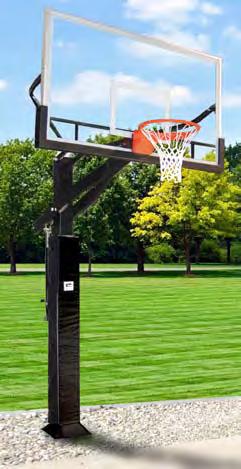 clear, unobstructed view during play Backboard is comprised of glass with direct mount attachment to a heavy steel welded uniframe for extra support and safer play Board features a white target and