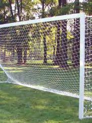 competition play and meets FIFA specifications Welded one-piece goal frame corners provide strength and rigidity with no visible hardware Crossbar and uprights contain a channel along the backside of