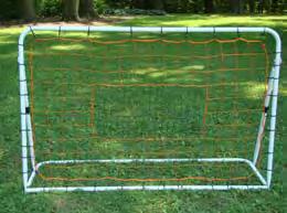 galvanized steel backstays and rear stabilizing bar It features our easy connect net attachment Standard finish is white powder coat on the main goal frame Used with the 8305 Official Futsal Goal