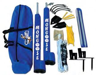 inground plate system, the Mongoose is sturdy and durable for all levels of play, and there are no dangerous guy wires for players to trip over Constructed of highstrength telescopic aluminum poles