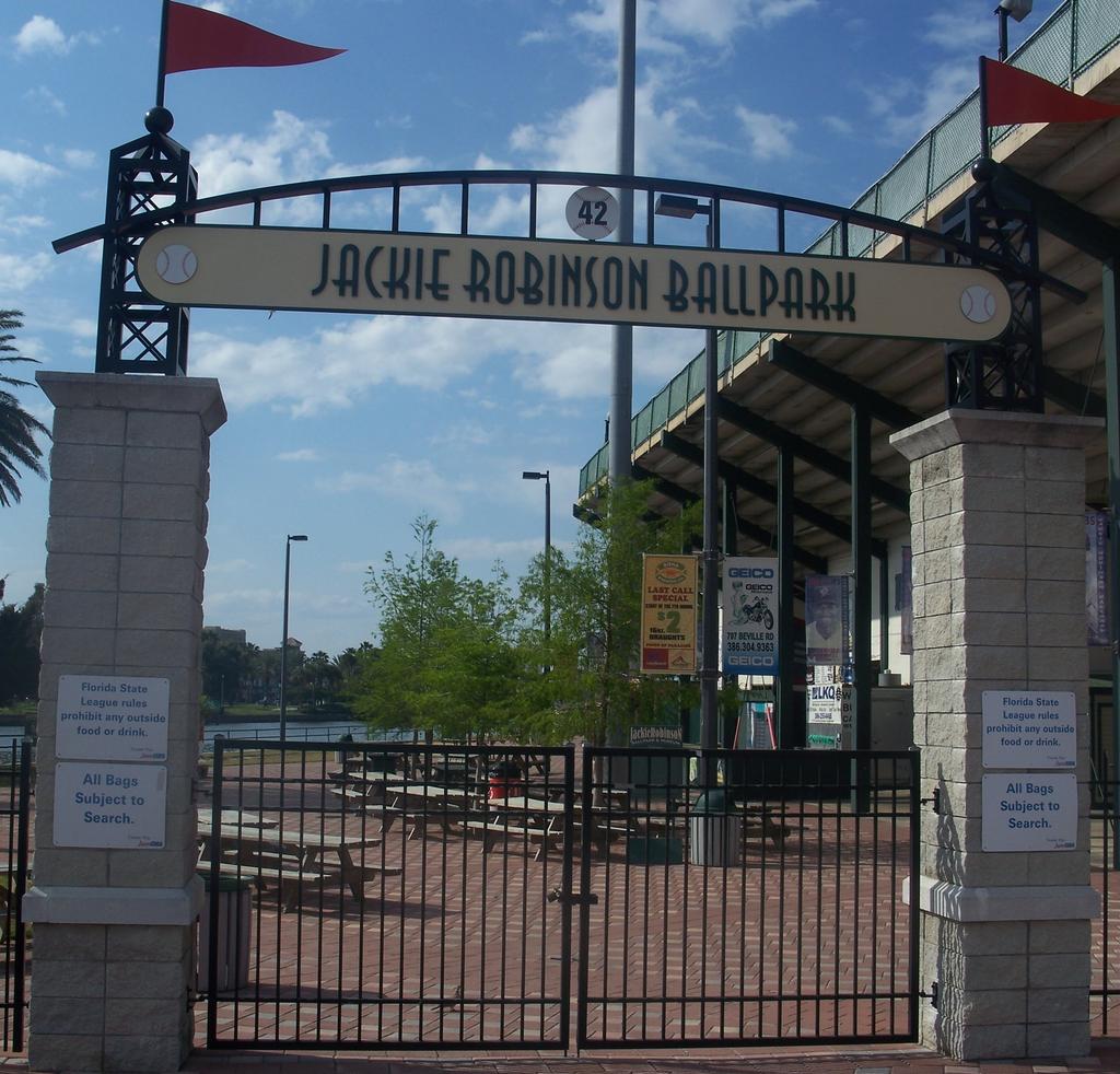 The Daytona Team is the Advanced Class A affiliate of the Cincinnati Red s. Jackie Robinson Ballpark is where the Great Jackie Robinson broke into professional baseball with the Brooklyn Dodgers!